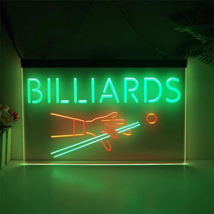 Neon Lights Signs Billiards Led Neon Sign, Plug Powered Dual Color