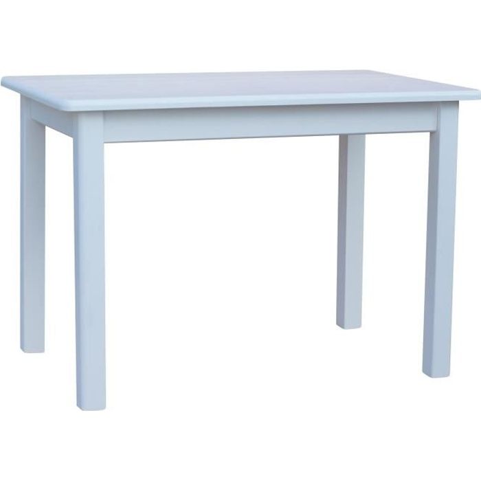 Table blanche rectangulaire pour cuisine ou salle à manger