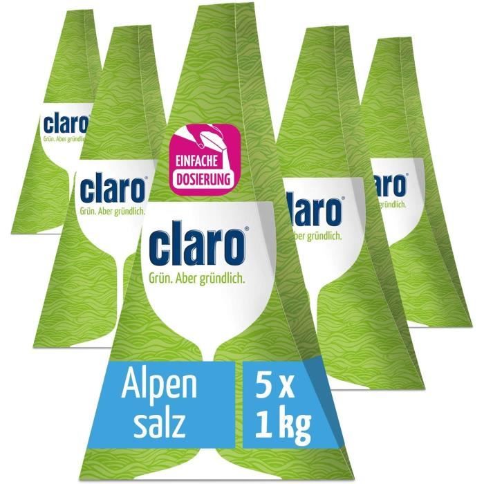 claro 100% sel des Alpes pour lave-vaisselle 1 kg