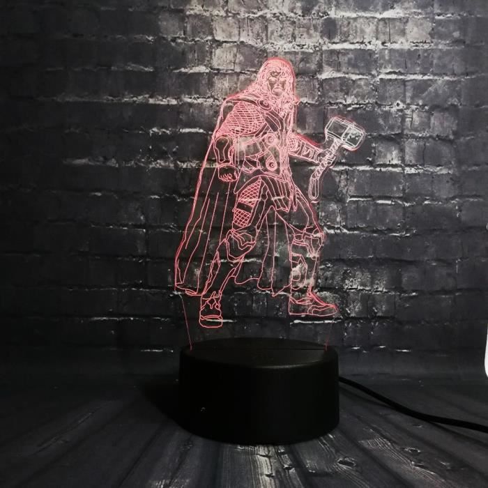 3d Led Veilleuse Thor Dessin Anime Marvel Avengers Figure Chambre A Coucher Lumiere Batman Super Heros 7 Changement De Couleur Gar Achat Vente 3d Led Veilleuse Thor Dessin A Cdiscount