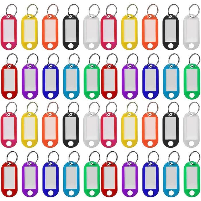 Porte-clé étiquette identifiant multicolores pour clés 50 unités -  Cablematic