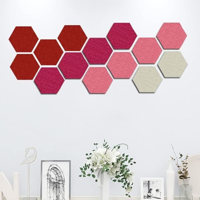 8 Pièces Tableau d'Affichage Hexagonal en Feutre, Tableau d'Affichage  hexagon DIY avec