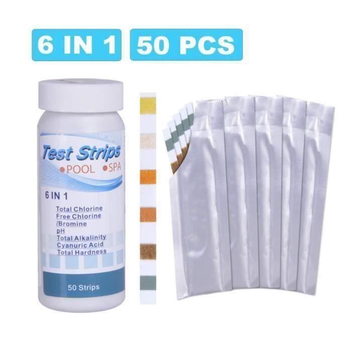 Aa Papier D Essai De Piscine 6 En 1 Chlore Residuel Valeur Ph Alcalinite Durete 50 Morceaus Plastique Achat Vente Mesure Controle Aa Papier D Essai De Cdiscount