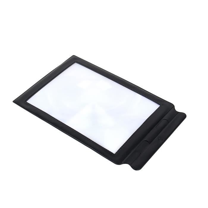 Loupe De Lecture Grand Format A4 - Lentille Fresnel PVC - Agrandissement X3 - Pour Seniors Et Livres