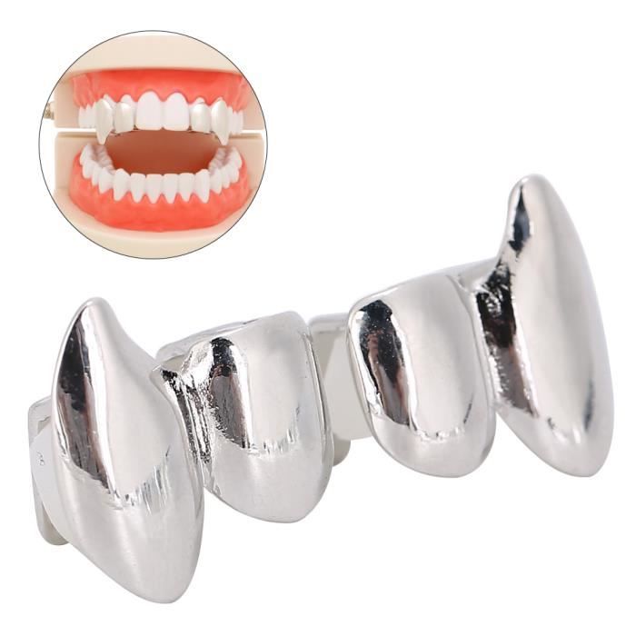2pcs Grillz de dents unique brillant dents de décoration pour fête