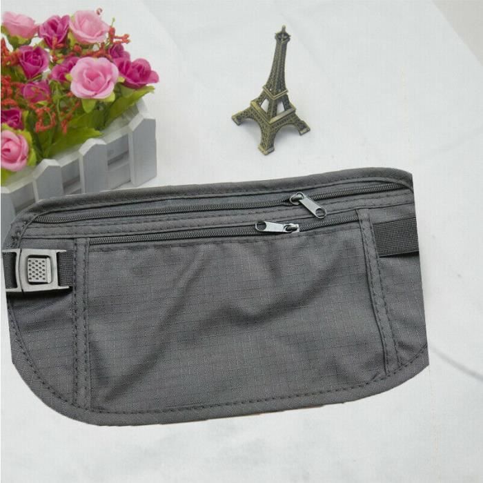Sac banane, ceinture de voyage ou sport, leger, compact et plat, pour