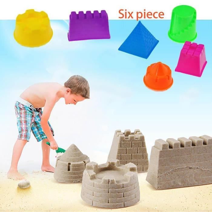 6 En 1 Enfants Plage Sable Jouets Chateau Moules Bac A Sable Jouet Verser Les Tout Petits Garcons Et Filles Cdiscount Jeux Jouets