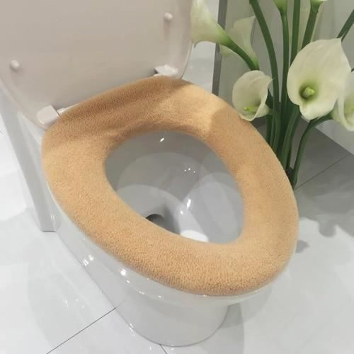 Abattant Wc,Ensemble de toilettes confortable, multicolore, avec anneau  torique, épais, lavable, housse de siège de - Type Marron - Cdiscount  Bricolage