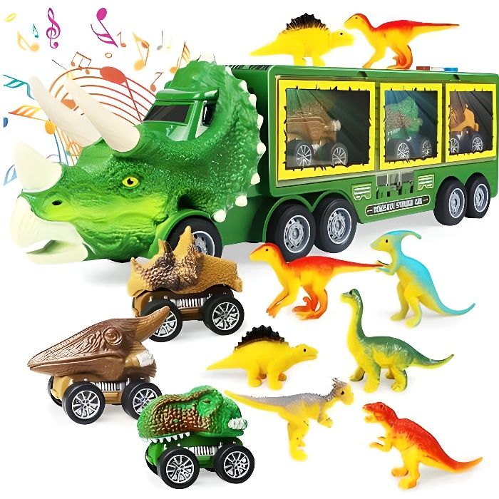 Jouet Camion Dinosaure Garçon, Voiture Squelette de Transport de Jouet Camion Dinosaure Garçon, Voiture Squelette de Transport de