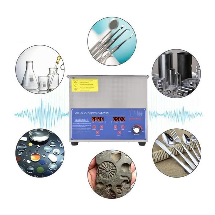 Bac ultrasons,Nettoyeur A Ultrasons 3L Ultrasonic Cleaner Professionnel  Nettoyeur Digital Affichage Ultrasonique (3L) -ZOO - Cdiscount  Electroménager