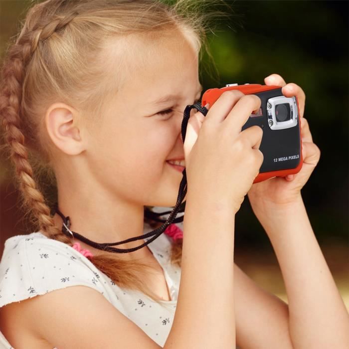 Caméscope Numérique Enfant 16X HD – Appareil Photo Vidéo Jouet Avec Écran 2" TFT, Zoom 16x, Rouge, Idéal Cadeau Anniversaire Noël Pour Enfants