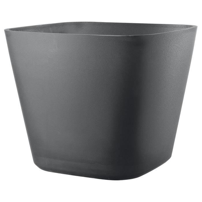 Pot de Fleurs carré en Plastique - 7,2 l - avec Insert - 3