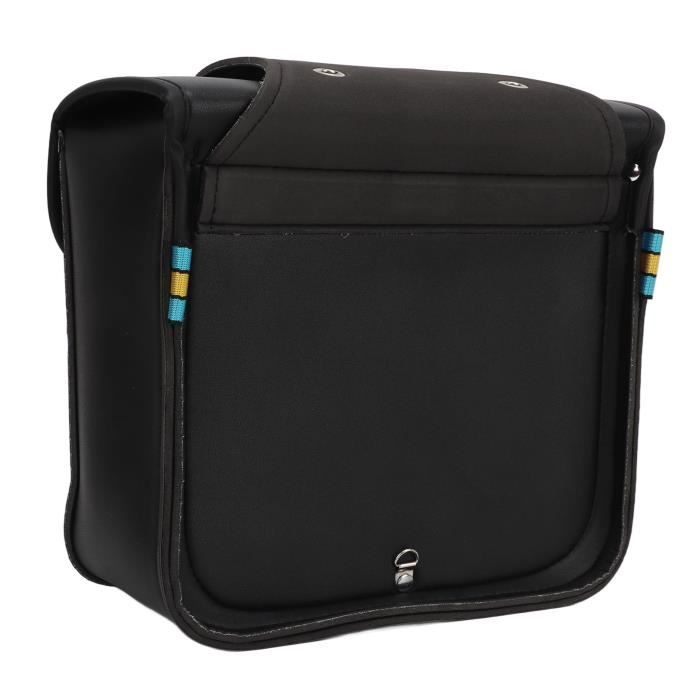 Sacoche De Selle Moto En Cuir Marron – Lot De 3 Sacoches Latérales Artisanales Avec Sangles