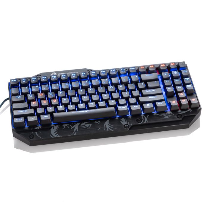 Dragonwar M-Matador Clavier De Gaming Mécanique Rétro-Éclairé Qwerty avec Touches Macro Programmables. - Noir
