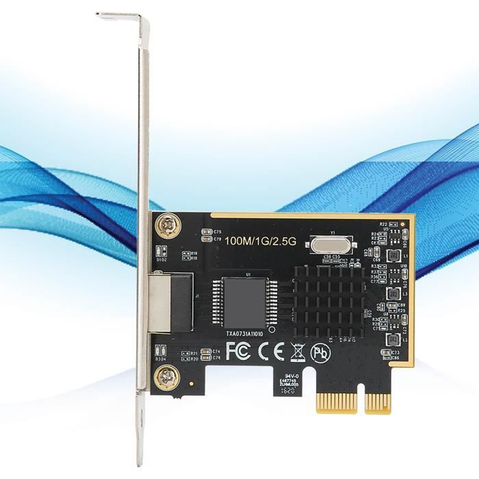 Carte réseau Gigabit Gaming, carte réseau 10/100/1000M/2,5 Gbit/s PCIE Gigabit Gaming HighEnd