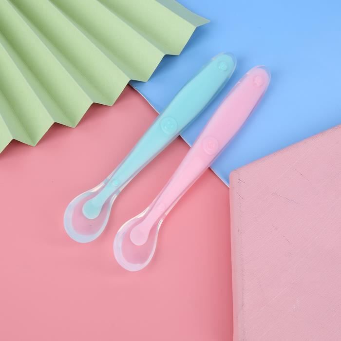 Lot De 6 Cuillères Bébé En Silicone Souple - Cuillères à Soupe Pour Alimentation Et Sevrage, Anti-Dérapantes