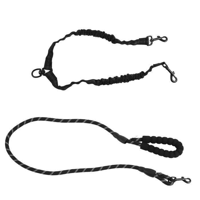 Meilleurs prix pour Laisse double pour chien - ESTINK - Multi-positions - Nylon - 360° sans enchevêtrement - Réfléchissante