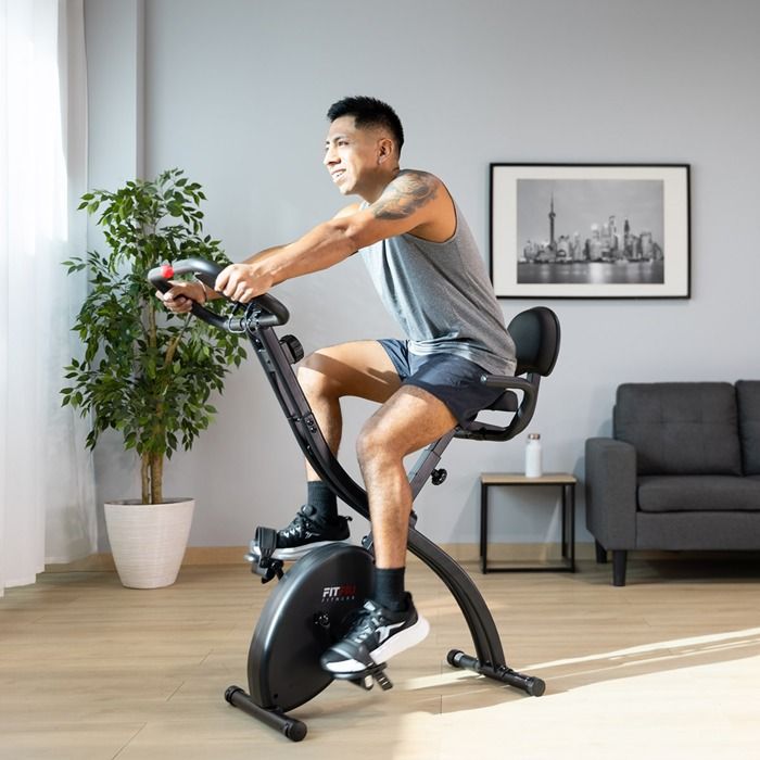 Vélo d'exercice pliant BEST-220 avec disque d'inertie 8kg et 8 niveaux de résistance - FITFIU Fitness