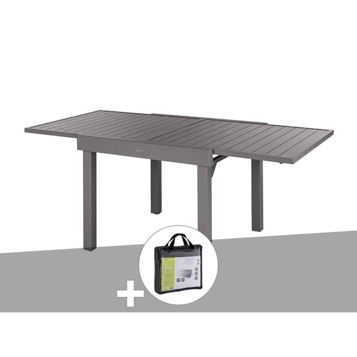 table piazza effet bois gris hesperide cdiscount