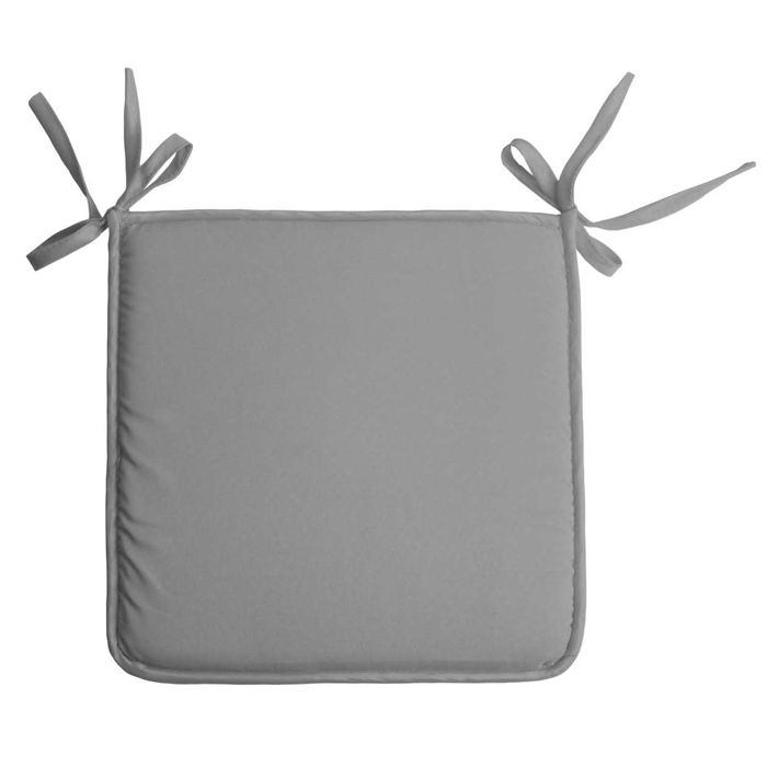 Galette de chaise unie aux multiples couleurs Gris souris 38x38 cm Galette de chaise unie aux multiples couleurs Gris souris 38x38 cm