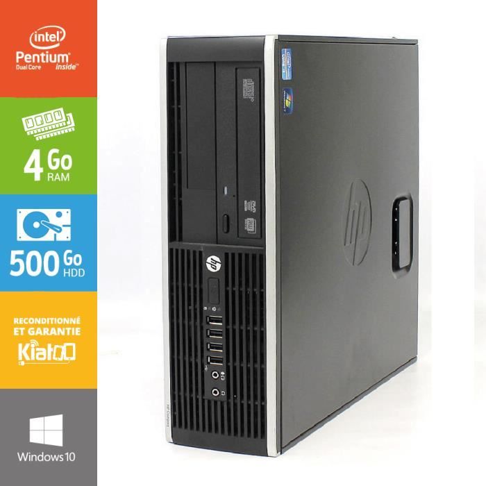 HP Elite 6200 - Ordinateur de bureau - Dual Core - RAM 4 Go - Stockage 500 Go - Windows 10 - Reconditionné Reconditionné - Hewlett-Packard reconditionné disponible sur Cdiscount Seconde Vie