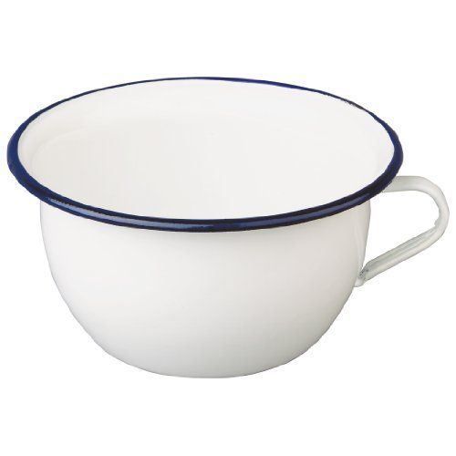 Pot de chambre - Ibili - 903524 - Acier émaillé vitrifié - Diamètre 24 cm - Blanc/Bleu