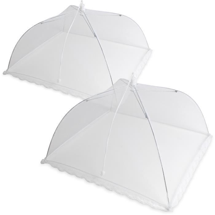 Cloche Alimentaire Pliante Paris Prix – 120 Cm De Long, Blanc, En Tissu (neuf)