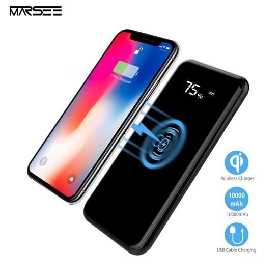 Chargeur A Induction Sans Fil 8000mah Batterie Externe Portable