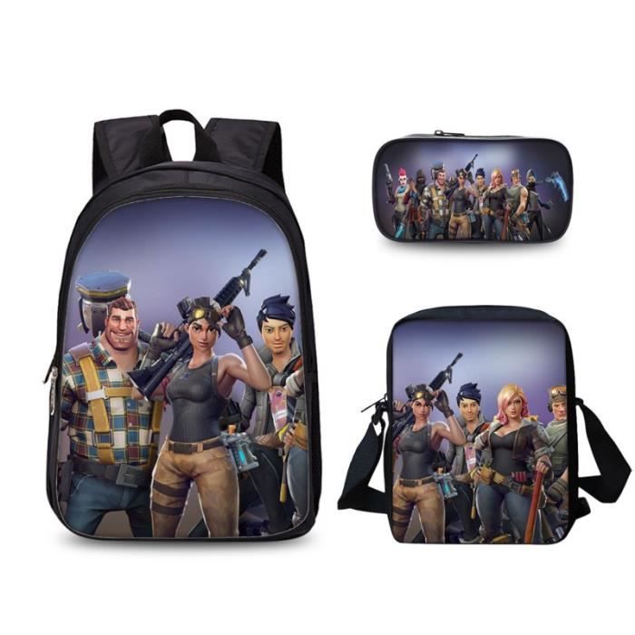 Lot de 3 Sac a dos ecole Cartable college Fortnite Sac dos Cartable ecole college scolaire enfant fille garcon primaire Cdiscount Bagagerie Maroquinerie