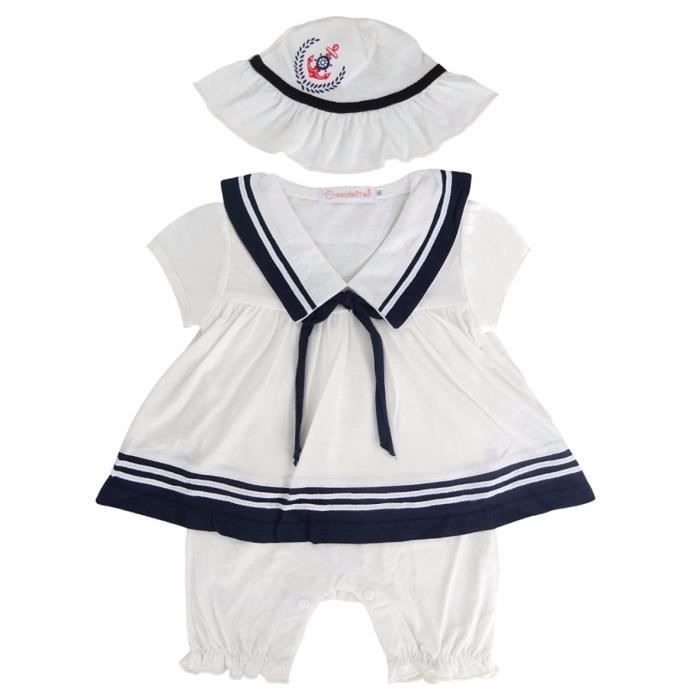 Vetements De Robe Bebe Fille Marin 2pcs Costume Grenouilleres Ensemble Bebe Pyjama Achat Vente Vetements De Robe Bebe Fill Cdiscount