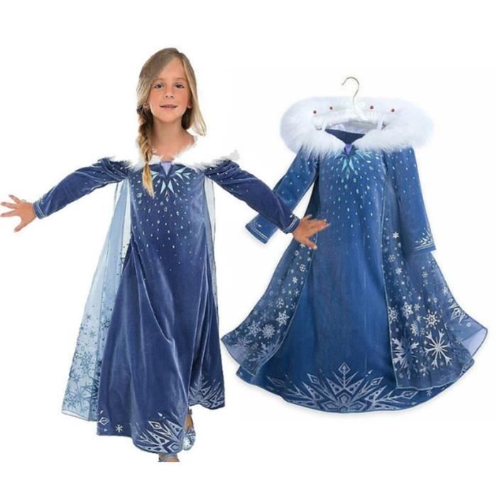 Enfants Filles Tenues de soirée Sur Mesure Tenues de soirée Robe princesse des neige  bleu 