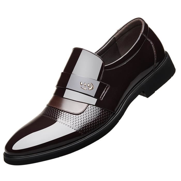 Chaussures Oxford Homme En Cuir Véritable Faites Main - Semelle Cuir Marron - Neuf Avec Boîte - Taille Normale