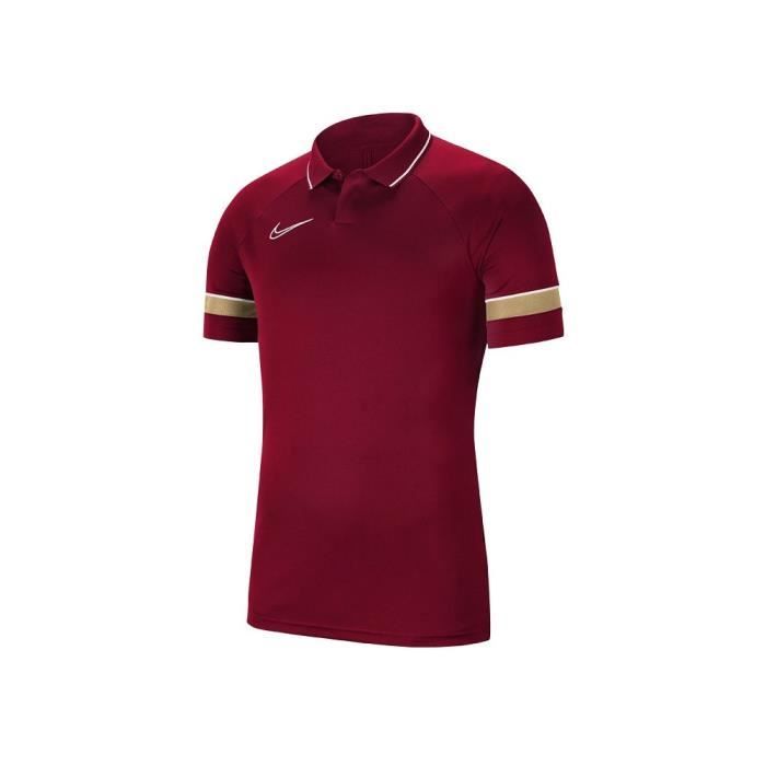NIKE T-Shirt Drifit Academy 21 Polo Bordeaux - Homme/Adulte