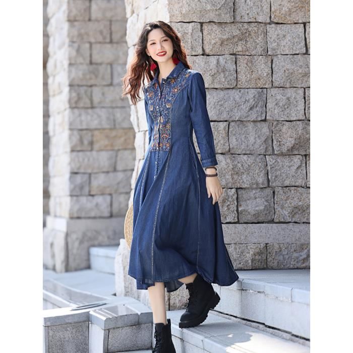 Robe en hotsell jean avec bouton