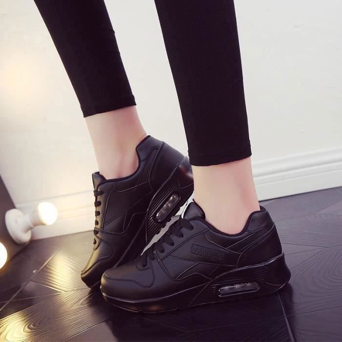 Chaussures De Sport Femmes Noires – Taille 43 (UK 9), Fermeture Lacets