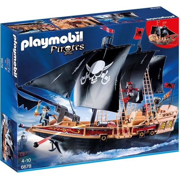 PLAYMOBIL 6678 - Pirates - Bateau Pirates des Ténèbres - Cdiscount Jeux -  Jouets