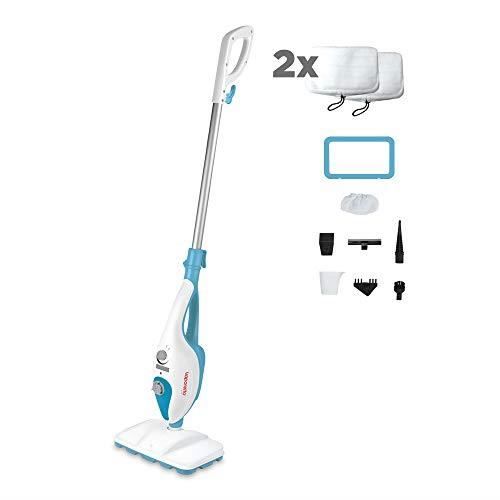 Polti Vaporetto SV220 – Balai Vapeur 2-en-1 Avec Nettoyeur à Main, 30 Secondes Prêt, 10 Accessoires, Vapeur Ajustable