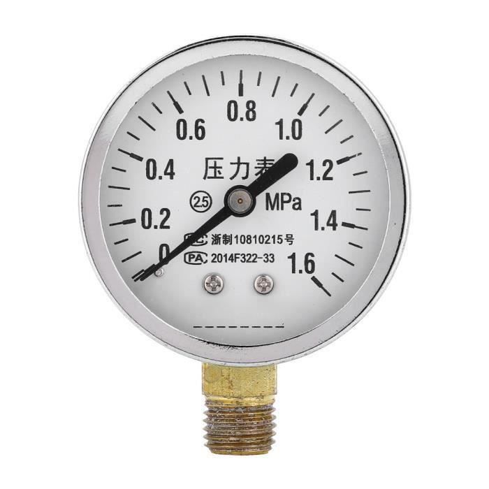 Manomètre Pour Compresseur D'air - Plage 0-180 PSI / 0-12 Bar - Diamètre 42 Mm, Filetage 10 Mm - Coque En Fer - Pour Compresseur à Vis Ou Piston