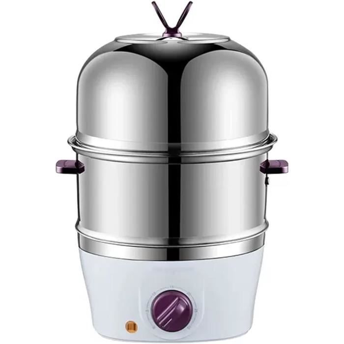 Cuiseur électrique 3 pièces pour oeufs, acier inoxydable, protection