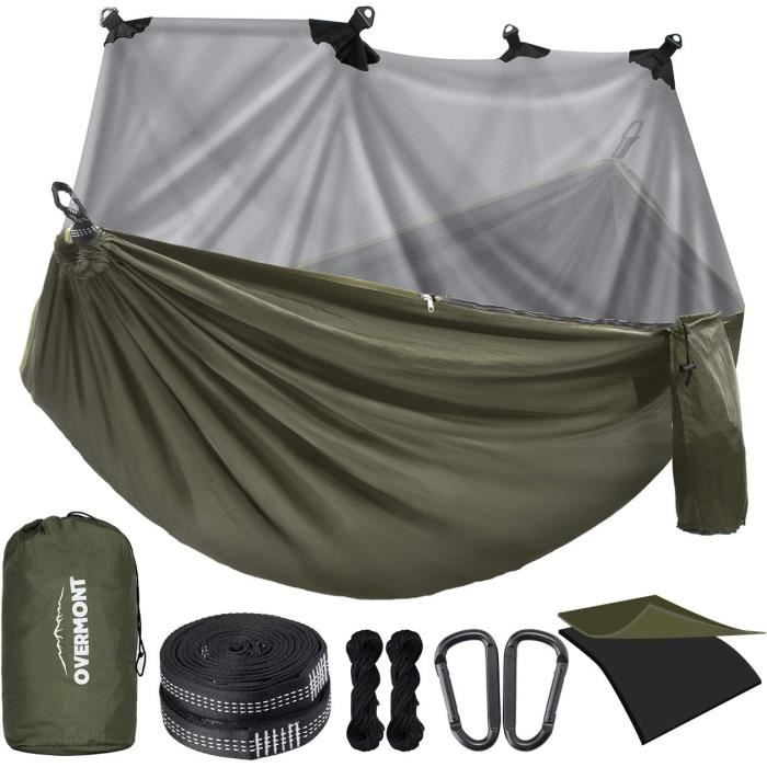 COLUMBUS Hamac Suspendu Avec Moustiquaire Et Abri Imperméable - Trekking Jardin Voyage 200kg