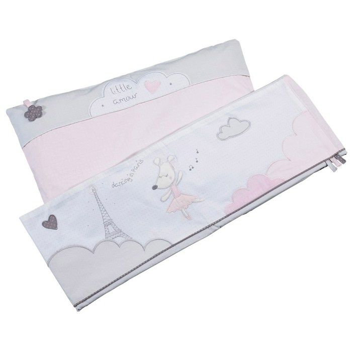 SAUTHON Parure de lit b&eacute;b&eacute; 190x140cm et taie en coton Rose rose