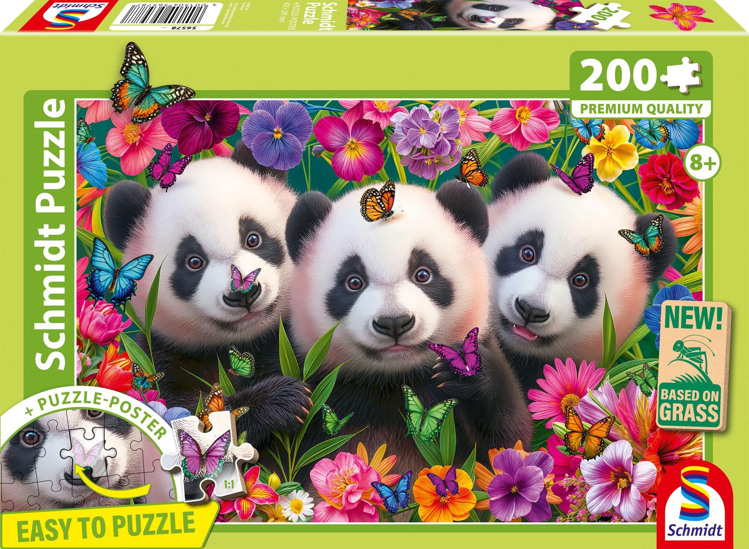 Puzzle Schmidt Spiele Panda Trio 56578 200 pièces dès Neuf - vue 2