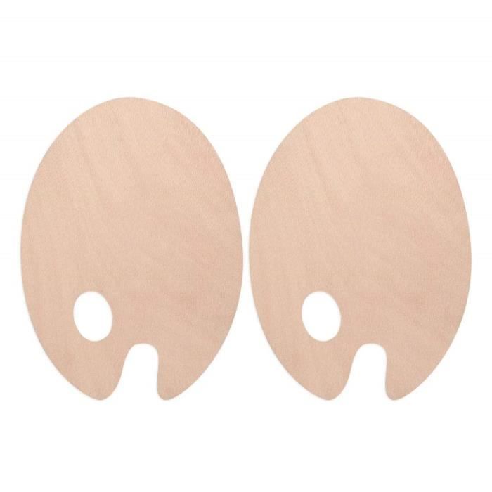 Palette De Peinture Ovale En Bois - Avec Trou Pour Pouce, Légère Et Durable, Parfaite Pour Artistes Et Débutants