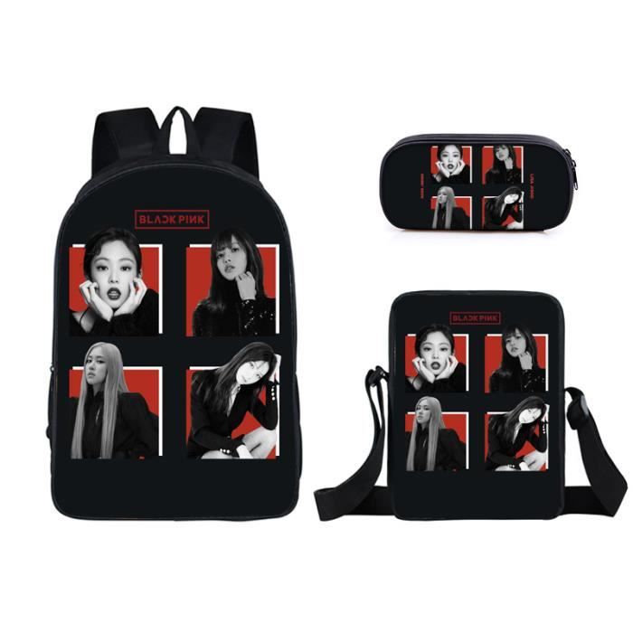 Sac à Dos Scolaire YINGD Blackpink - Grande Capacité, Compartiment Ordinateur 15", Tissu Oxford Imperméable
