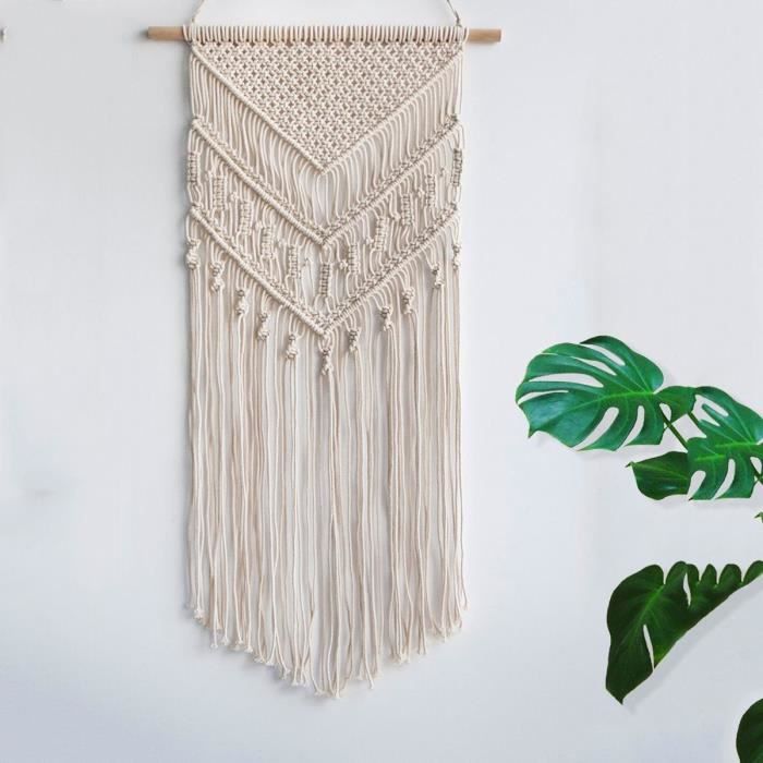 tenture murale tissee en macrame boho chic maison bohemienne decor d art geometrique belle decoration de salle de dortoir cdiscount bricolage