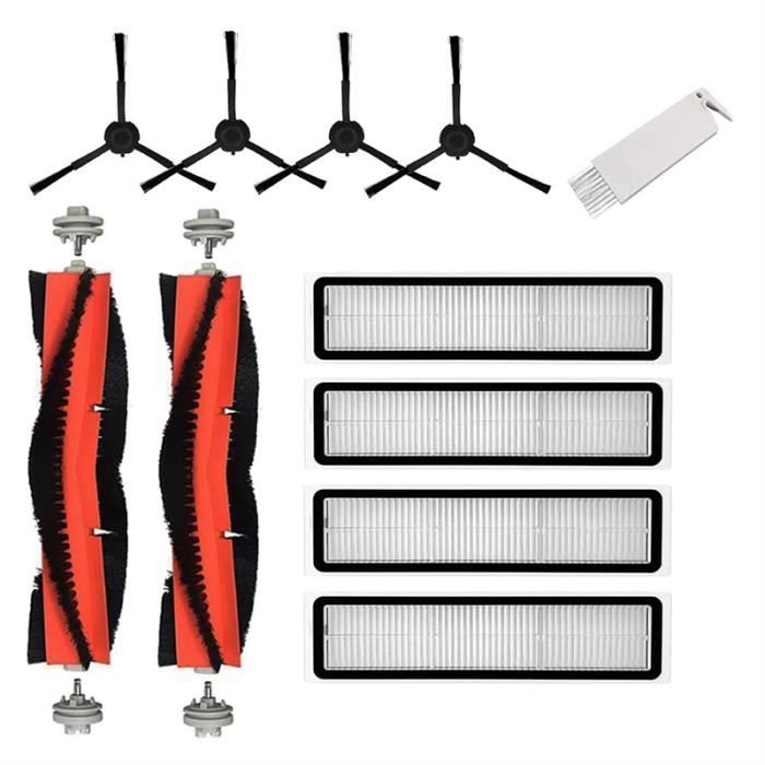 Kit De Rechange Pour Aspirateur Robot DOMOOVA DRV80 - Brosses Latérales, Brosse Principale, Filtres Et Serpillères