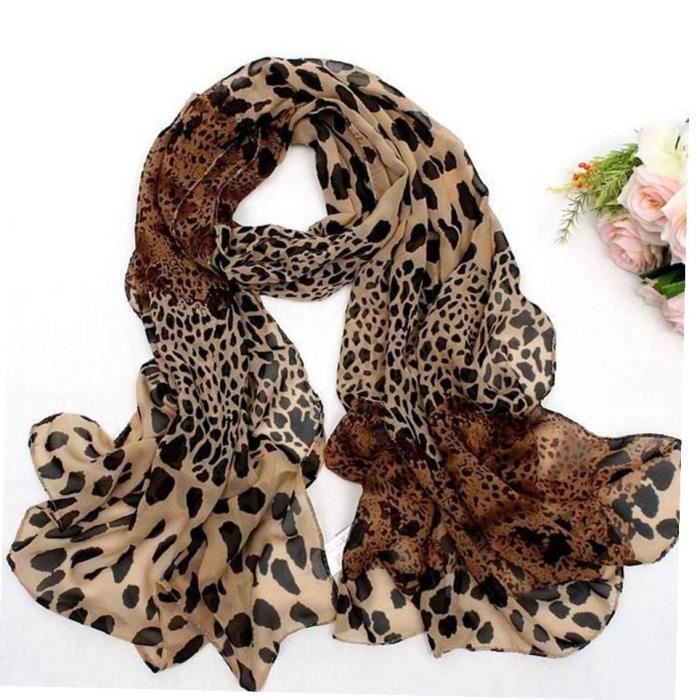 Femmes Long Imprimé Animal Écharpe Cou Écharpes Châle Wrap femmes noir marron FASHION Femmes Long Imprimé Animal Écharpe Cou Écharpes Châle Wrap femmes noir marron FASHION