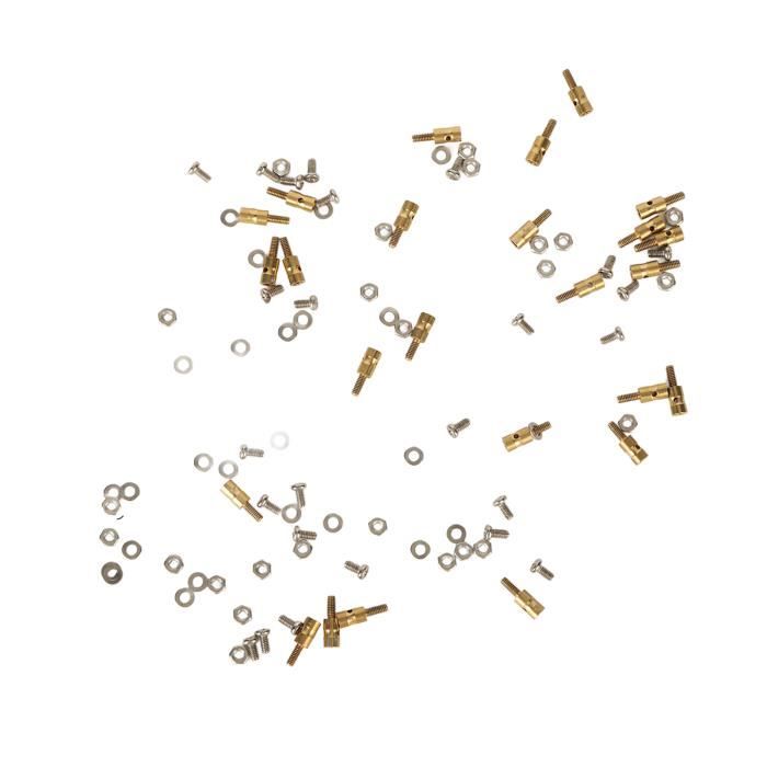 HERCHR 25 Paquets Connecteurs De Tige De Poussée En Laiton 2.0mm - Kit Complet Pour Avions RC, Bateaux Et Hélicoptères