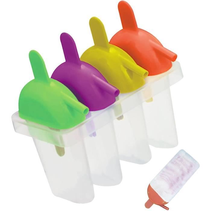 Moule à Glace, Réutilisable Moules à Glaçons Set, 8 Pcs Popsicle, 3 Pcs
