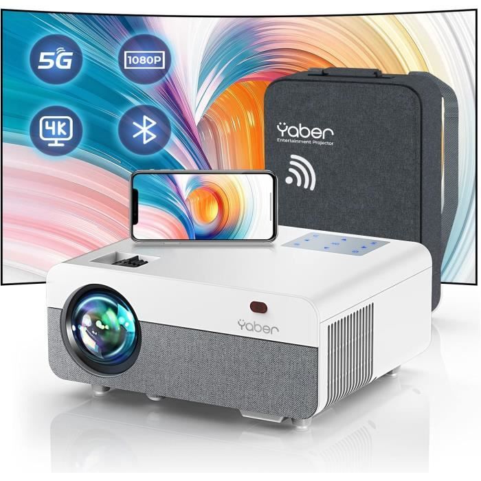 Yaber V6 Vidéoprojecteur WiFi Bluetooth Full HD 1080P 9000 Lumens